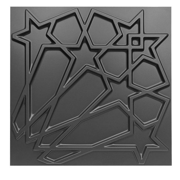 Panneaux muraux 3D en PVC à motif étoilé
