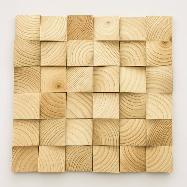 Panneaux muraux acoustiques en bois 3D élégants