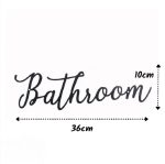 Décoration murale stylée en métal noir pour salle de bain