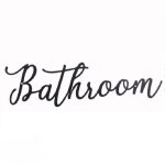 Décoration murale élégante en métal noir pour salle de bain