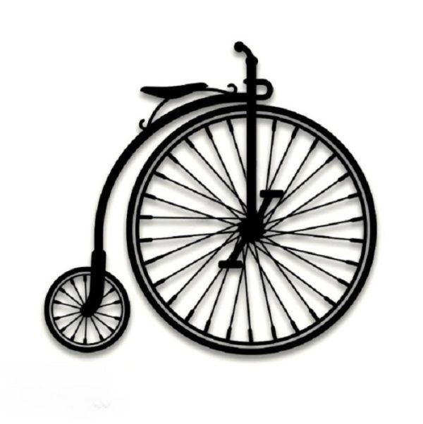 décoration murale en métal noir grand bi