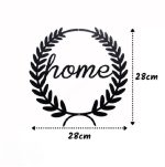 Design mural en métal noir Home pour ajout contemporain