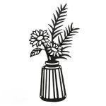 vases en métal noir pour décoration murale