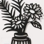 vases contemporains en métal pour décoration murale