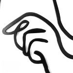 Décoration murale moderne en métal noir