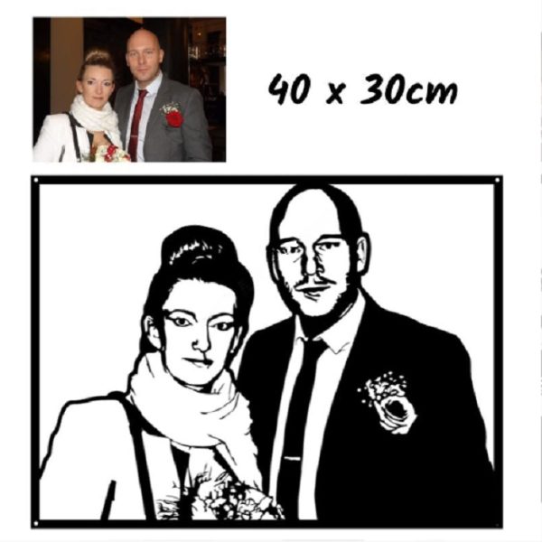 Décoration murale personnalisable en métal noir moderne