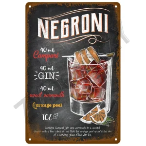 Plaque décorative murale Negroni
