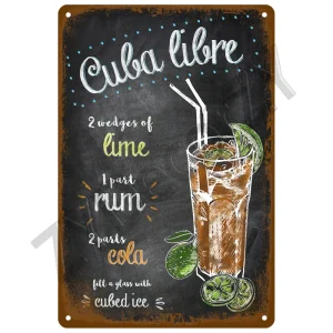 Plaque décorative murale Cuba Libre