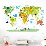 sticker repositionnable carte du monde