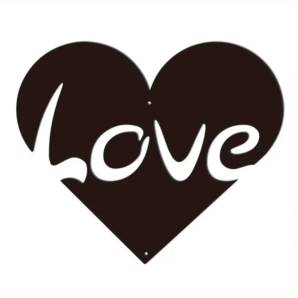 Décoration murale cœur métal Love