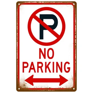 Plaque décorative murale no parking