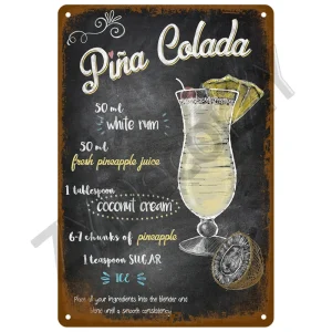 Plaque décorative murale Piña Colada