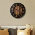 élégance horloge vintage bois