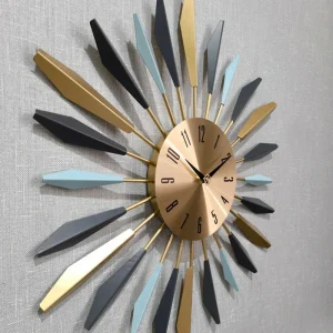 décoration murale horloge en fer forgé