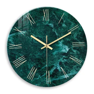 horloge murale en verre trempé