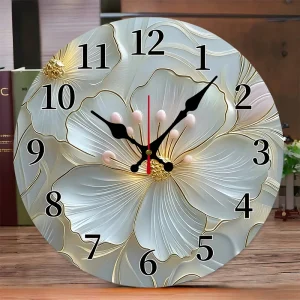 horloge murale rose et doré