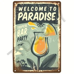 Plaque décorative murale Welcome to Paradise