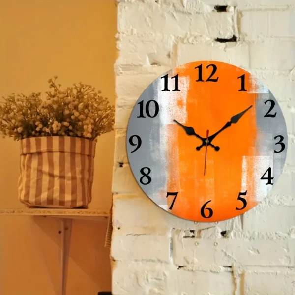 décoration murale horloge bois