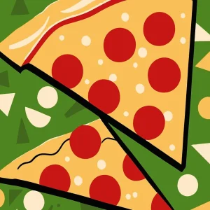 Toile décorative murale de pizza