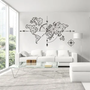 décoration murale carte du monde