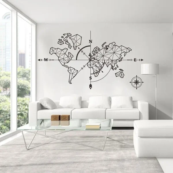 décoration murale carte du monde