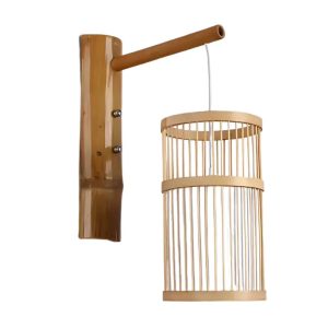 applique murale en bambou cylindrique
