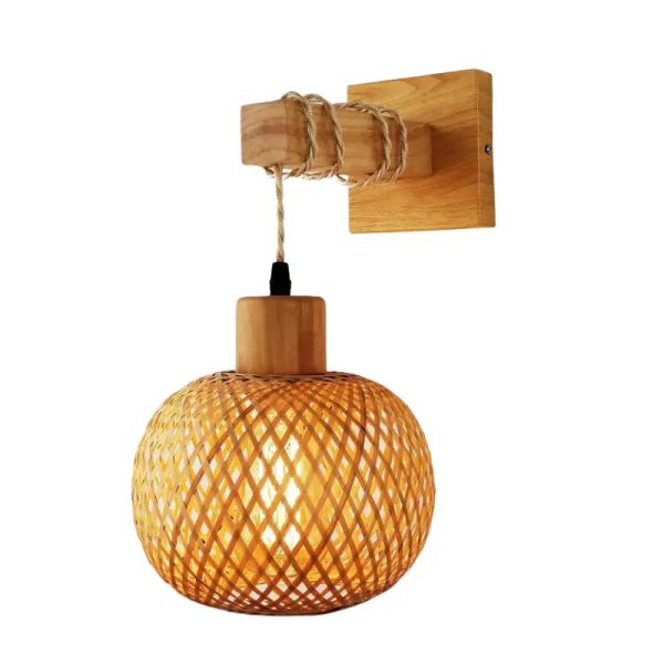 applique murale en rotin