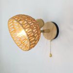 luminaire rotin tressé