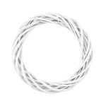 couronne murale en rotin blanc