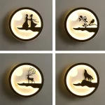 éclairage mural rond design loup