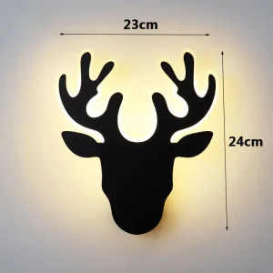 applique murale noir cerf