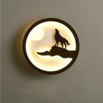 lampe murale avec motif loup