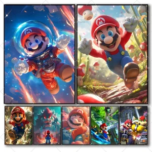 Sticker Mural Mario